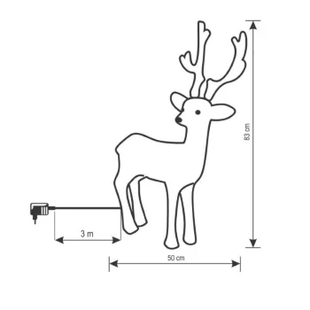 Novogodišnja svetleća figura irvas KDA40-2